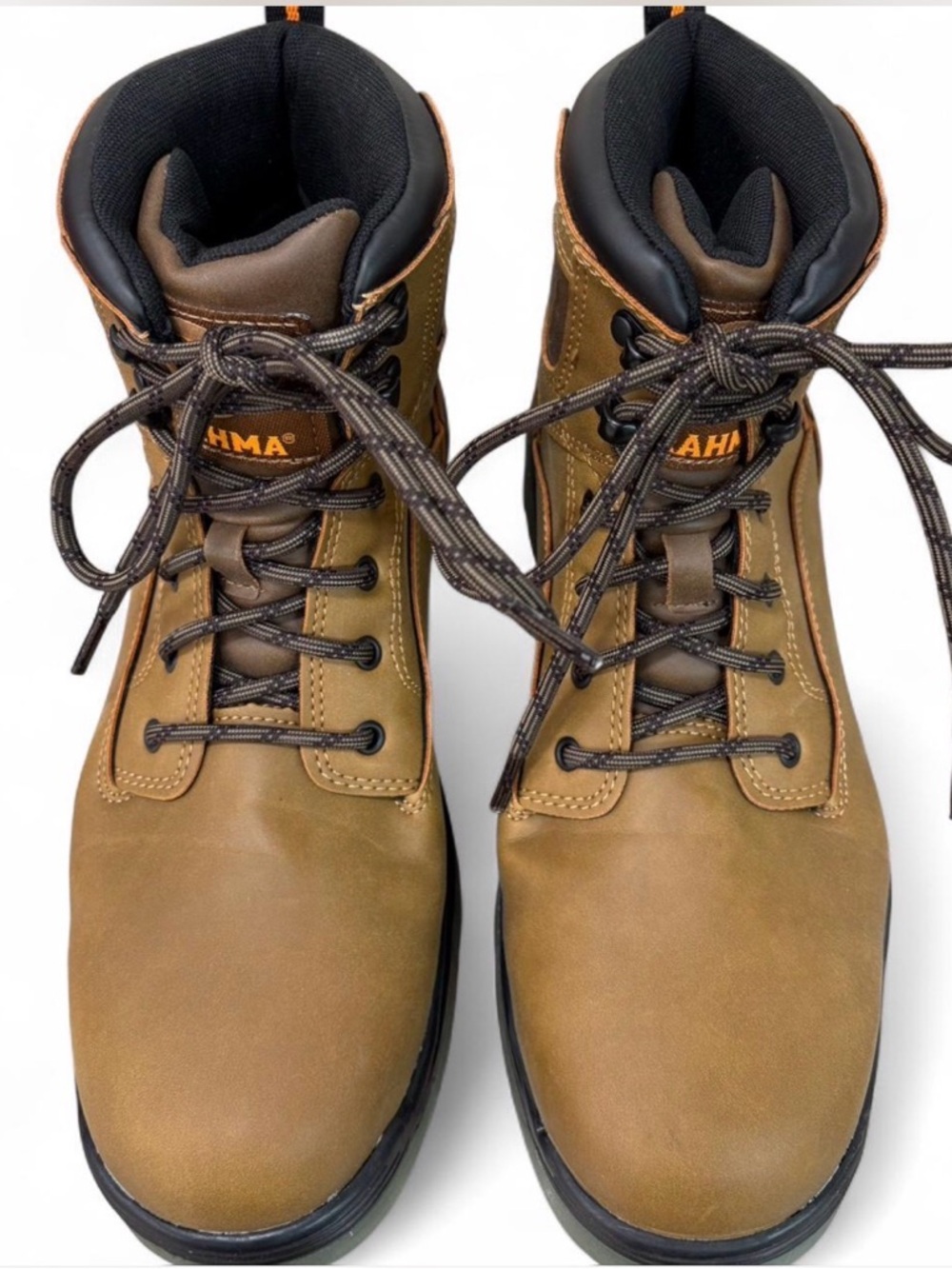 Brahma Men's Brown Work Boots – Durable Lace-Up Safety Boots